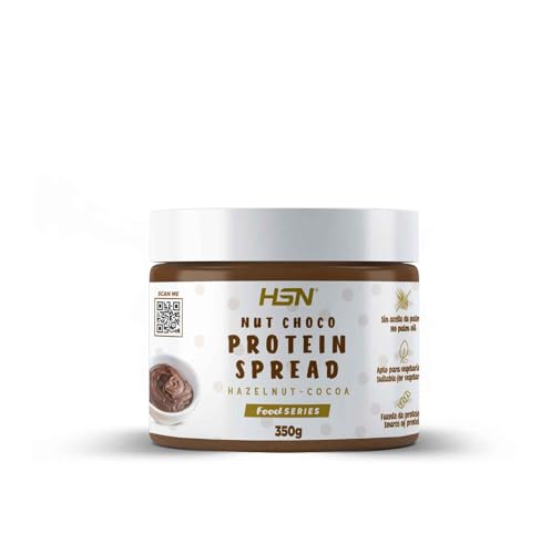 HSN Crema Hiperproteica NutChoco | Sabor Cacao y Avellanas 350 g = 23 Tomas por Envase | con Proteína Whey Protein | Sin Aceite de Palma ni Azúcares añadidos