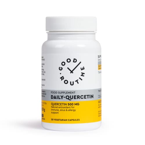DAILY-QUERCETIN 500 MG (30 Cápsulas) - Suplemento Alimenticio Premium para Apoyo Inmunológico, Antioxidante y Alérgico, Vegetariano