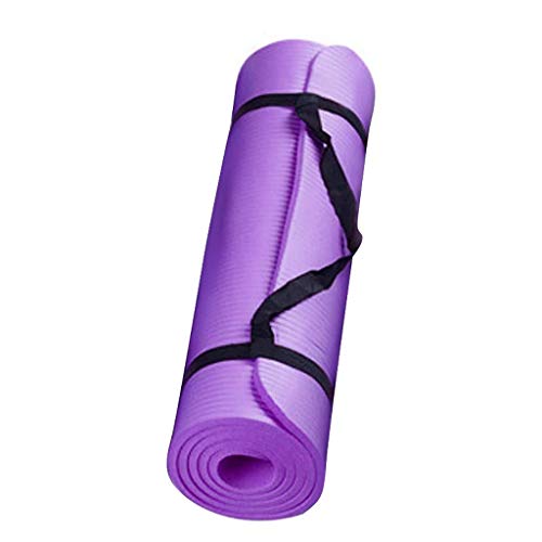 HEATLE - Esterilla de yoga pequeña, de 15 mm de grosor, duradera, antideslizante, para deportes, fitness, para perder peso, gimnasio, uso en interior