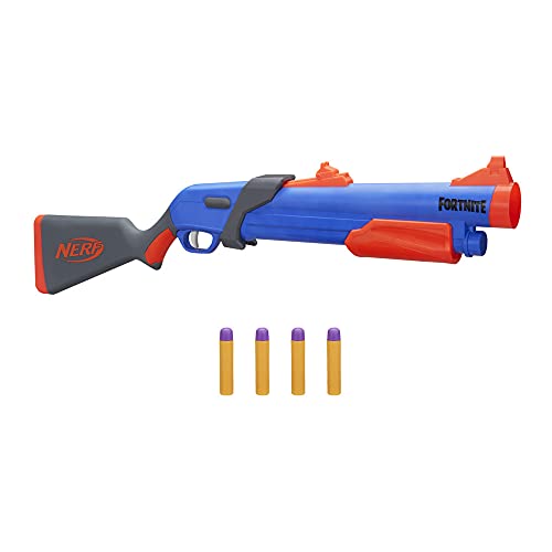 Nerf Fortnite Pump SG Blaster Pump Action Blaster Cargador de Nalgas 4 Mega Dardos niños, Adolescentes y Adultos