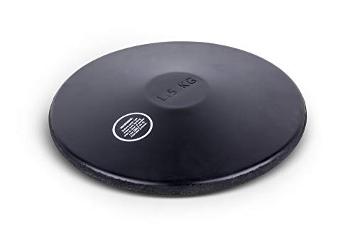 HAEST VINEX Disco de Entrenamiento de Caucho Negro – 1,50 kg – Lanzamiento de Disco