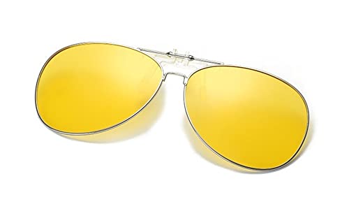 Voolga Clip on Gafas de Sol,Clip Gafas de Sol polarizadas, Flip up Gafas de Sol para Mujer Hombre, Suplementos de Sol para Gafas graduadas,Ideal para conducción y al Aire Libre