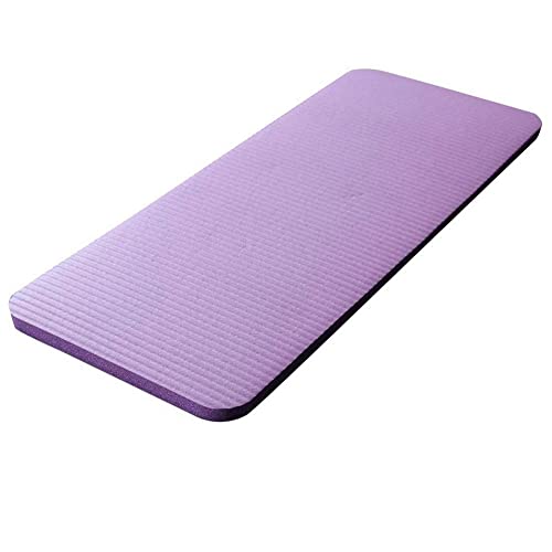 Azwamkue Esterilla de yoga de 15 mm de grosor, cómoda, de espuma, rodilleras, coderas, para ejercicio, yoga, pilates, interior, entrenamiento, color morado