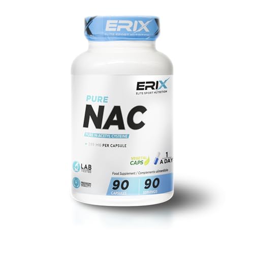 ERIX NUTRICION | NAC N-ACETIL CISTEÍNA 90 CAPS | El NAC es un potente antioxidante que ayuda a eliminar los radicales libres