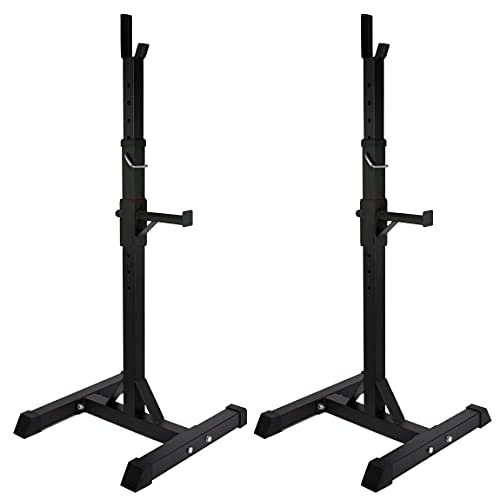 POWRX Soporte para barra de pesas Para entrenamiento en casa y gimnasio Altura regulable Capacidad de carga hasta 100 kg