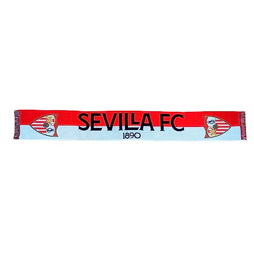 Sevilla FC Bufanda Telar Bicolor 1890 Unisex, Rojo y Blanco, Estandar