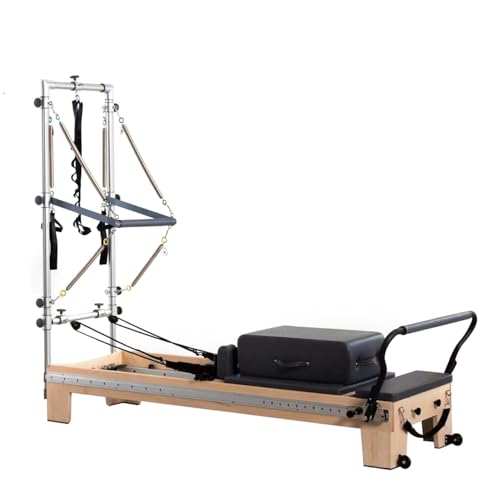 Wunder Pilates Pro Classic Reformer - Máquina de fitness (madera de arce, C1), color negro