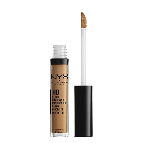 NYX Professional Makeup HD Photogenic Concealer Wand, Corrector para todo tipo de pieles, Cobertura media, Tono: Nutmeg