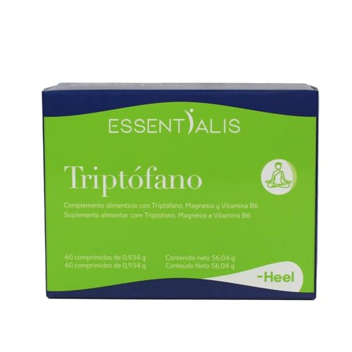 Essentialis Triptófano - Con magnesio y vitamina B6 – Para mantener un buen estado de ánimo todo el día - Envase para 60 días – Comprimidos vegano –1 al día