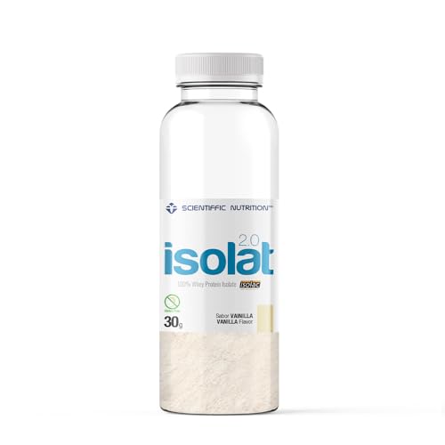 Scientiffic Nutrition - Isolat 2.0, Whey Protein, Suplemento de Proteina Aislada ISO con Lactasa, Proteina de Suero de Leche en Polvo - Monodosis 52g, Vainilla.