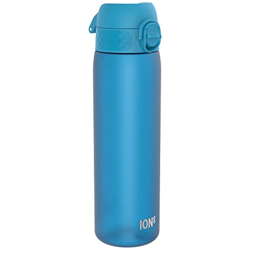 Ion8 Botella Agua, 500ml, a Prueba de Fugas, Fácil de Abrir, Cerradura Segura, Apta para Lavavajillas, Sin BPA, Asa de Transporte, Fácil de Limpiar, Neutro en Carbono, Azul