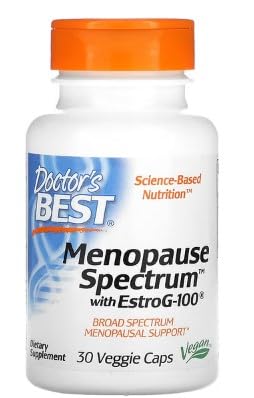 Doctor's Best Menopause Spectrum con EstroG-100 - Apoyo durante la Menopausia y Bienestar Femenino, 30 vcaps