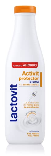 Lactovit - Gel de Ducha Protector Activit, Cuida el Microbioma, Hidrata, Nutre y Protege, Piel Fuerte y Joven, Textura Cremosa, con Protein Calcium y Lactobacillus F, para Pieles Sensibles - 750 ml