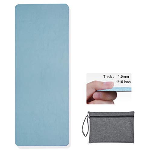 Hivexagon Colchonetas de yoga, Esterilla Yoga Antideslizante 1.5mm Yoga Mat Plegable y Portátil para Pilates, Fitness y Deporte, con Bolsa y Correa, Ideal para Viaje y Gym Bag