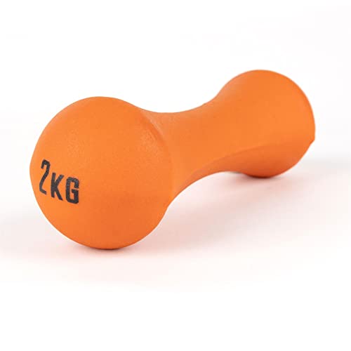 Phoenix Fitness RY928 - Mancuerna de neopreno para el hogar y el gimnasio, entrenamiento, entrenamiento para brazos y manos, individual, 2 kg, color naranja