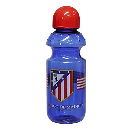 ATLÉTICO DE MADRID CF - Botella de Agua para Niños, Cantimplora Infantil, Antifugas, Colores del Equipo, con Escudo, 500 ml, Producto Oficial (CyP Brands)