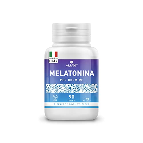 Melatonina Pura Pastillas para Dormir [Fácil de Tragar] Melatonina 1mg Natural con Adenosina y Glicina para Dormir Bien [Alta Absorción] - 90 Tabletas Sin Gluten/Lactosa