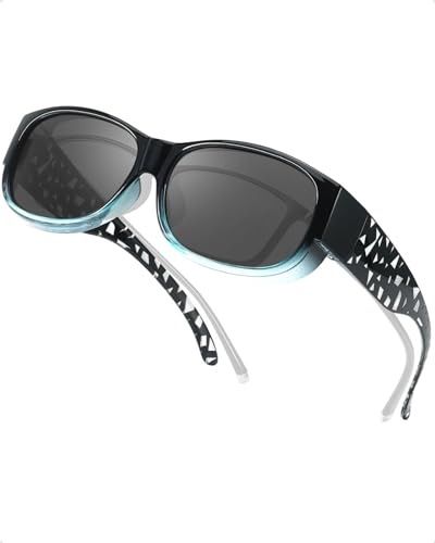 SIPHEW Superpuestas Gafas de Sol Mujer Polarizadas, Clip para Sol para Gafas Hombre, Colocar Sobre las Gafas Rectangulares Normales y de Lectura Protección UV400400