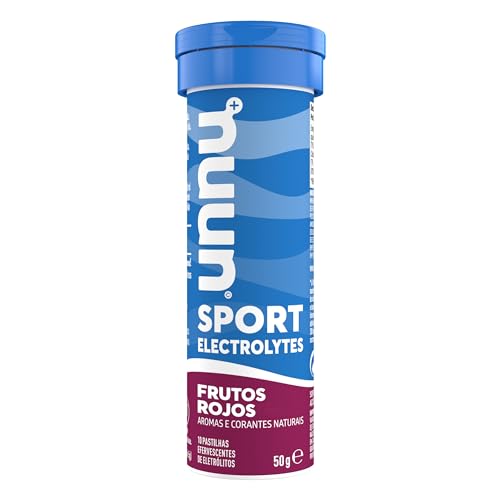 Nuun Sport Frutos Rojos Comprimidos Efervescentes con Electrólitos y Vitamina C, Contribuye a una Óptima Hidratación y Funcionamiento del Sistema Inmune, 1 Tubo con 10 Tabletas Efervescentes