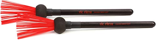 Vic FIrth - Serie World Classic® - Cajon Bru-llet - Cepillos de Tambor/Mazos de cajón híbridos - color negro/rojo