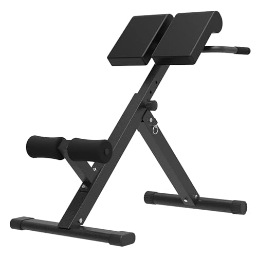 Silla romana Banco De Hiperextensión Plegable Silla Romana Equipo De Ejercicio De Extensión De Espalda Ajustable De Alta Resistencia para Entrenamiento Abdominal, Carga 330 Libras banco pesas