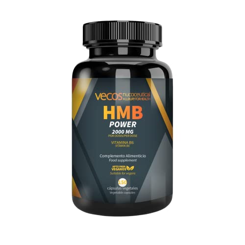 HMB puro con Vitamina B6 para Ganar Masa Muscular, Potenciar tus Músculos y Anticatabolico | Mejora el Rendimiento Deportivo | 150 cápsulas | APTO VEGANOS