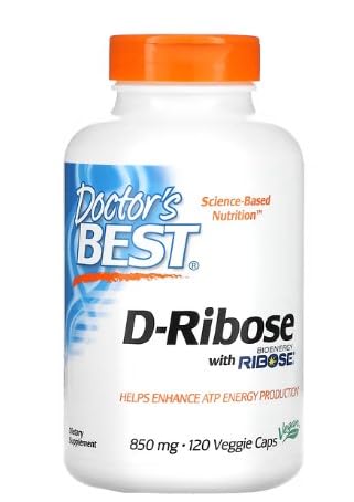 Doctor's Best D-Ribosa 850mg - 120 cápsulas vegetales