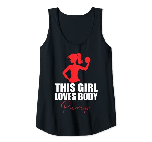 Camiseta Gym Girls This Girl Loves Body Pump Memes divertidos para chicas de gimnasio Camiseta sin Mangas