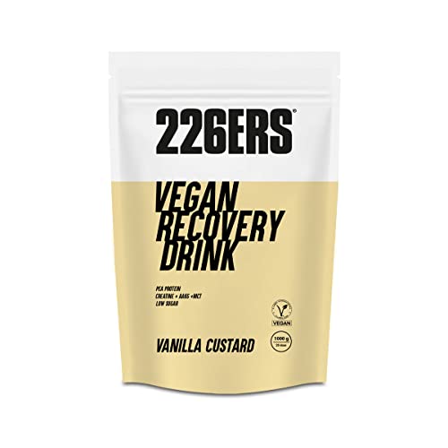 226ERS - Vegan Recovery Drink, Recuperador para Deportistas, Proteína de Guisante en Polvo, Vegano, sin Gluten, sin Lactosa y Libre de Doping, Sabor Natilla de Vainilla 1 kg