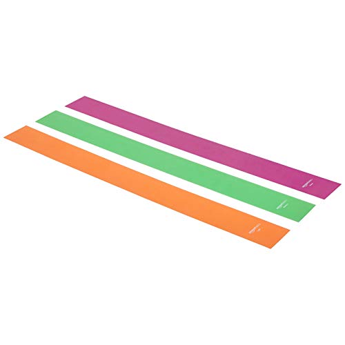 Amazon Basics – Bandas de resistencia de elastómero termoplástico (TPE), 1500 mm, 3 Unidad, Multicolor