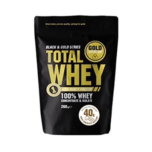 Goldnutrition Total Whey Proteina 260g, Chocolate con Avellanas, Aumenta y Conserva Músculos