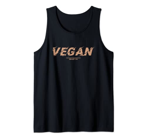 Vegano Beige Culturista Vegetariano Gimnasio Fitness Nutrición Camiseta sin Mangas
