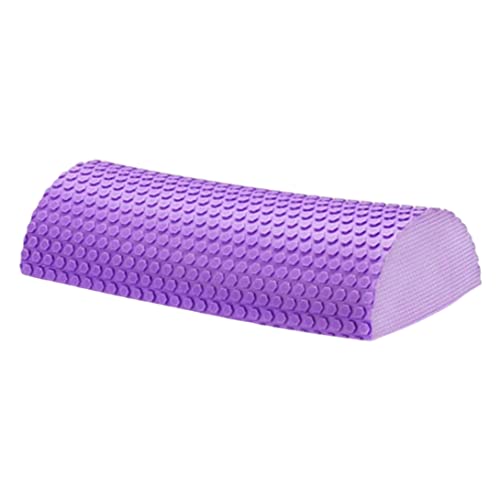 Rodillo de espuma de espuma a media redonda Rodillo de espuma redondo, eje de ejercicio EVA, columnas de yoga, rodillo de espuma para tejido profundo, masaje muscular Massaje de masaje Purple