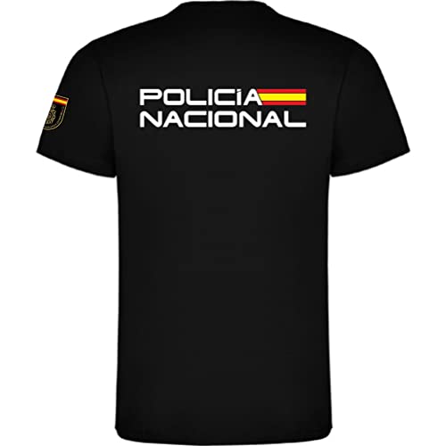 Nueva Camiseta Policía Nacional España (Negro, M)