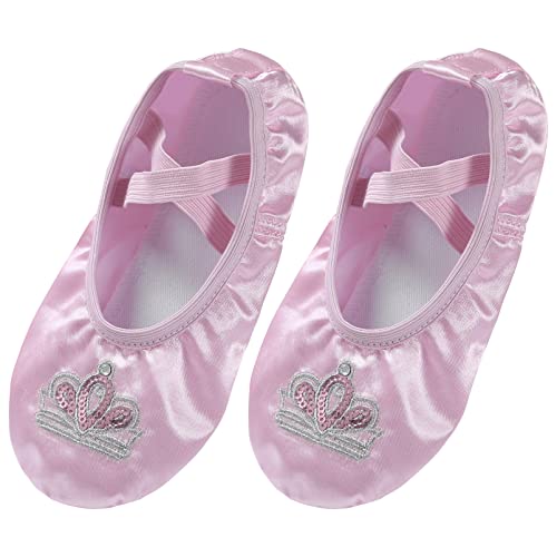 Aislor Zapatillas de Danza Ballet para Niña Zapatos Satén Calzado de Danza Gimnasia Yoga Zapatos Transpirable Baile Princesa Bailarina Infantil Rosa B 26