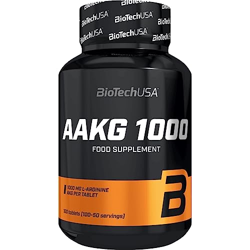 BioTechUSA AAKG 1000 Tabletas | Aumenta el Óxido Nítrico | con 2000mg AAKG por porción | 100 tabletas
