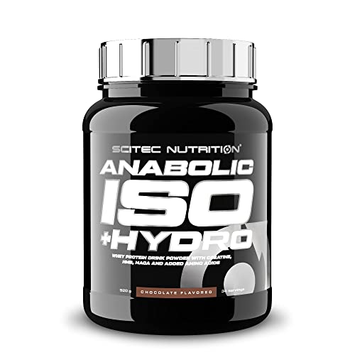 Scitec Nutrition Anabolic Iso + Hydro, Proteína de suero con creatina, HMB, maca y aminoácidos añadidos, 920 g, Chocolate