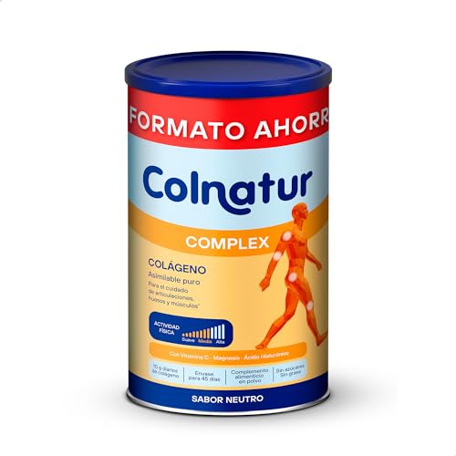 Colnatur Complex Neutro Formato Ahorro - Colágeno con Magnesio y Vitamina C para Músculos y Articulaciones, 495g