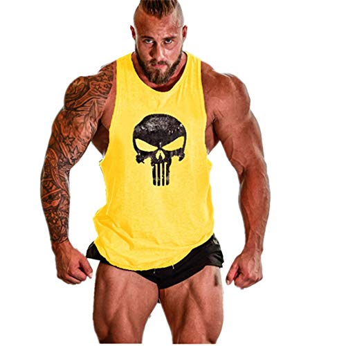 COWBI Hombre Camisetas de Tirantes Entrenamiento Fitness Gimnasio Chaleco Músculo Gym Stringer Tank Top