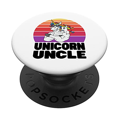 Muscle Unicorn Uncle Bodybuilder Fitness Baby Niece Sunset PopSockets PopGrip Intercambiable