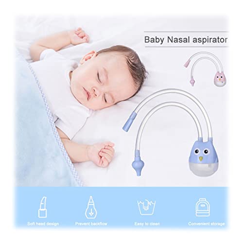 Aspirador nasal para bebé, 2 piezas Aspirador para Bebé, Aspirador Nasal Manual Reutilizable para la Nariz del Bebé, Saca Mocos Nasal Bebé Silicona, Limpiador de nariz Portátil