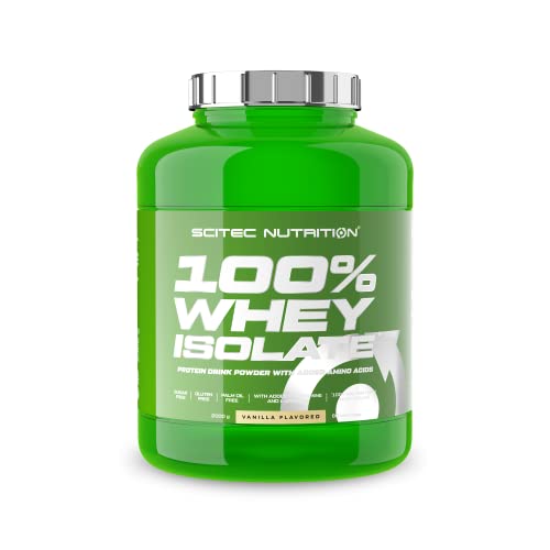 Scitec Nutrition 100% Whey Isolate - Puro Poder Proteico con BCAAs - Glutamina y Arginina - Fórmula sin Azúcar ni Gluten, 2 kg, Vainilla