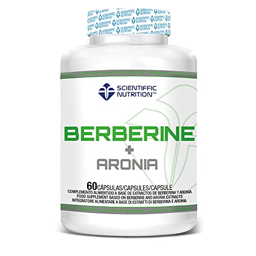 Scientiffic Nutrition - Berberine + Aronia, Complemento Alimenticio a Base de Extractos de Berberina y Aronia, Ayuda a Mejorar el Metabolismo y Reducir los Niveles de Colesterol - 60 cápsulas.