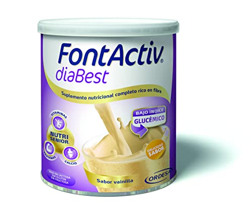 FontActiv diaBest Vainilla | Suplemento Nutricional con Fibra de Bajo Índice Glucémico para Adultos y Mayores - 400g
