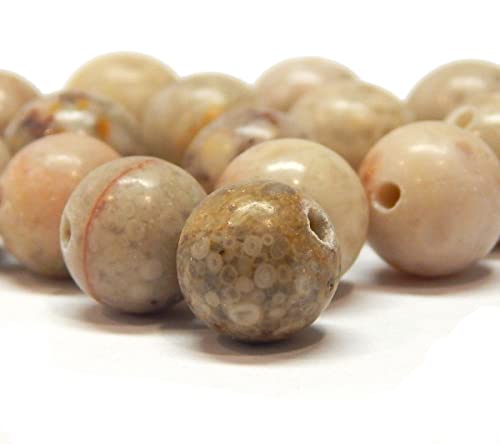 Perlas de piedras preciosas de 6 mm, piedras semipreciosas, redondas, 36 unidades, perlas con agujero para enhebrar (piedra energética Maifan)