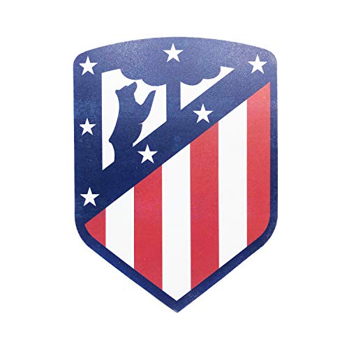 FRIENDLY LICENSE Alfombrilla para Ratón- Base de Goma Antideslizante- Ideal para Gaming- Forma de Escudo de Club de Futbol - Producto Oficial Atlético de Madrid