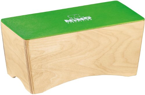 Nino Percussion NINO931GR - Cajón de madera con parche natural color verde
