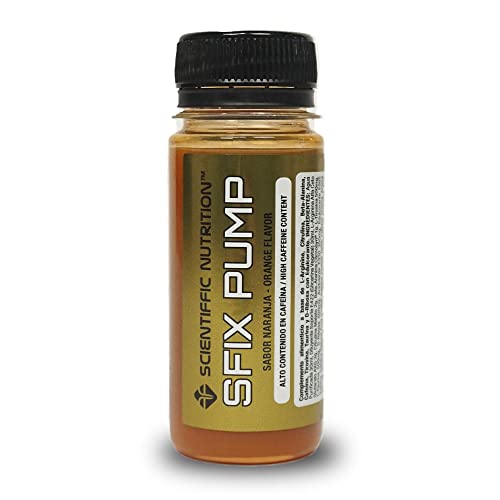 Scientiffic Nutrition - Sfix Pump, Pre Workout para Optimizar Tu Rendimiento Deportivo, con Arginina, Beta Alanina, Cafeína, Vitamina B6 - Sabor Naranja, 1 vial 60ml.