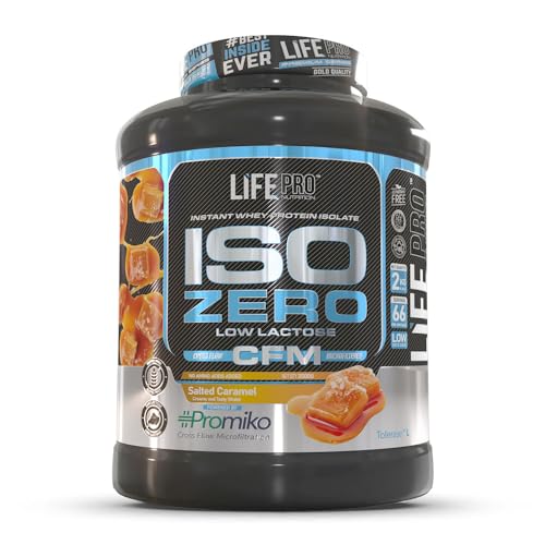 Life Pro Isolate Zero 2Kg | Alimento Deportivo de Aislado de Proteína de Suero 87%, Mejora Rendimiento Físico y Recuperación (Salted Caramel, 2 kg)