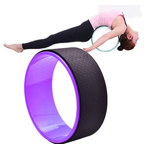 KUENG Antideslizante Yoga Wheel Aro Pilates Fitness For Estiramientos Unisexo Accesorios Fitness Reformer Pilates Purple-Black,-